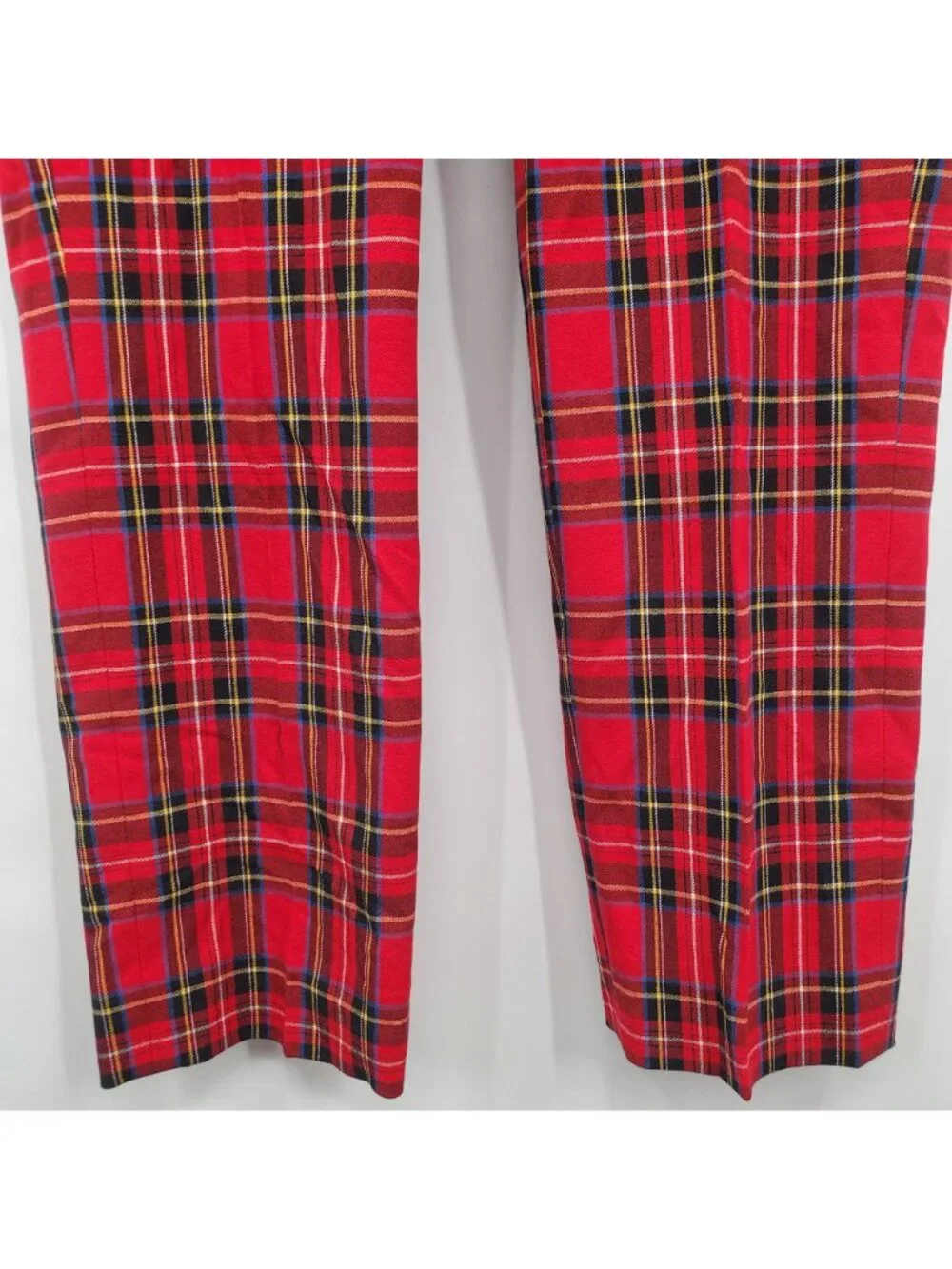 J. Crew Kallie Red Tartan Plaid High Rise Straight Ankle Pants Size 4P NWT